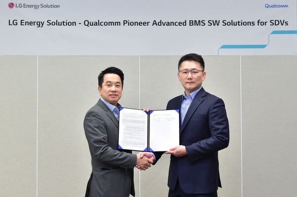 LG에너지솔루션과 퀄컴이 첨단 BMS 솔루션 개발을 위해 협력하기로 했다. (LG엔솔)